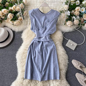 Rochie scurta casual de dama cu decolteu oval