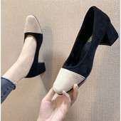 Pantofi eleganti de dama cu toc inalt gros