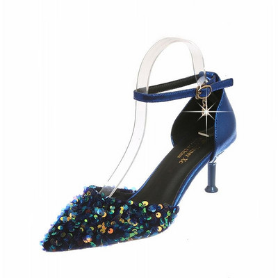 Model NOU de pantofi dama eleganti cu paiete si catarama