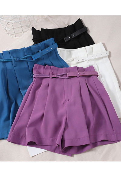 Naiste vabaaja püksid kõrge vöö ja vööga