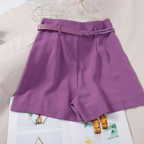 Naiste vabaaja püksid kõrge vöö ja vööga