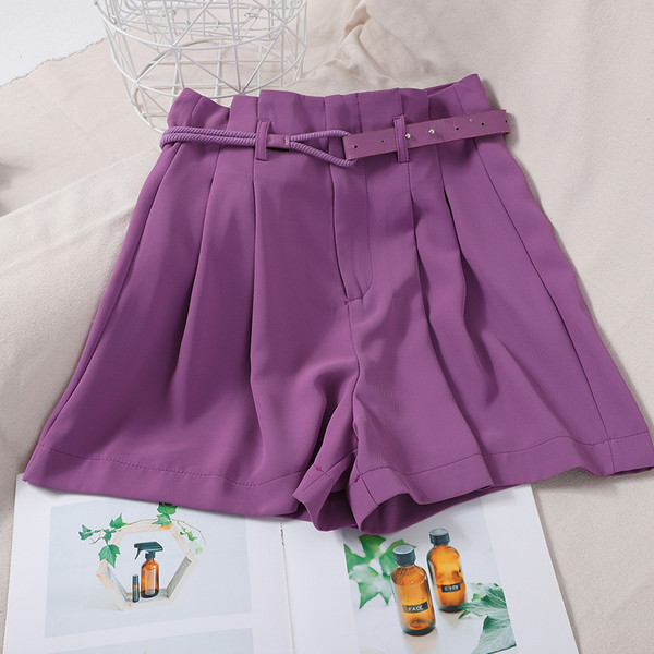 Naiste vabaaja püksid kõrge vöö ja vööga