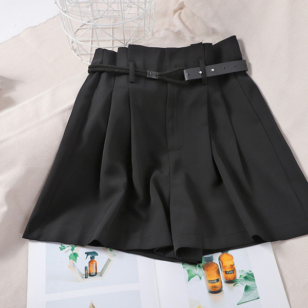 Naiste vabaaja püksid kõrge vöö ja vööga