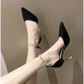 Pantofi eleganti de dama cu toc inalt cu pietre