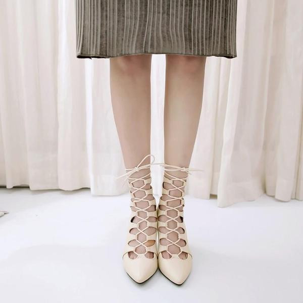 uus mudel naiste kõrge kontsaga kingad kunstnahast paeltega