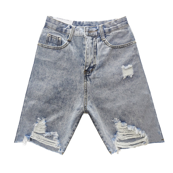 Rebenenud kummi ja taskutega vabaaja naiste lühikesed teksad