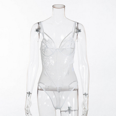 Body de dama elegant din dantela cu bretele subtiri in mai multe culori