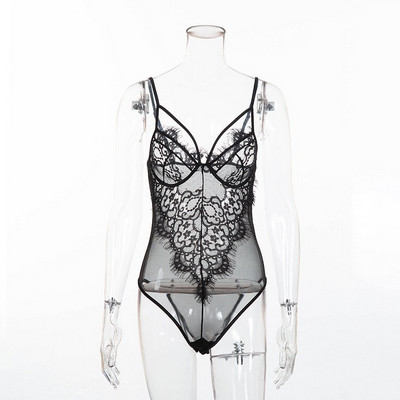 Body de dama elegant din dantela cu bretele subtiri in mai multe culori