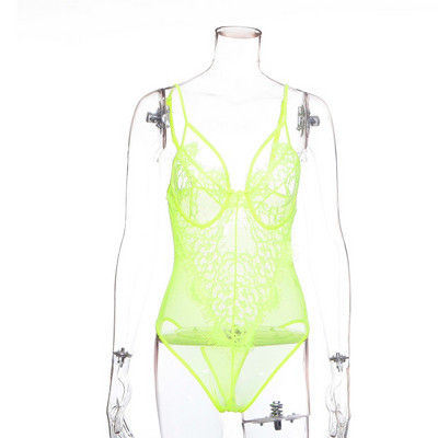 Body de dama elegant din dantela cu bretele subtiri in mai multe culori