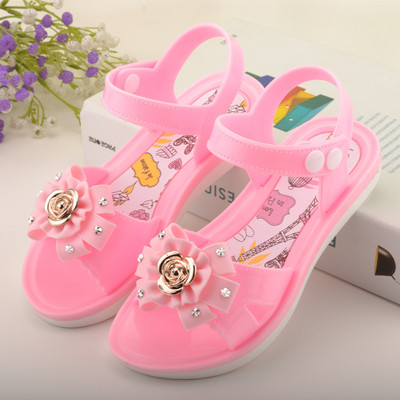 Sandale casual pentru copii cu element metalic si nasture