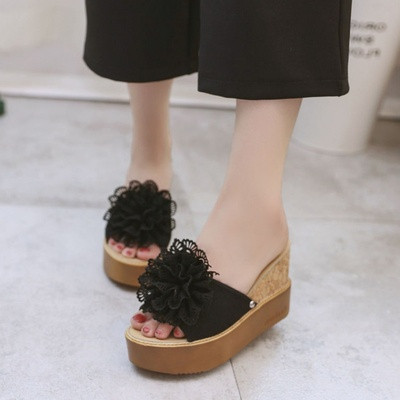 Naiste 3D lille ja kõrge platvormiga sussid