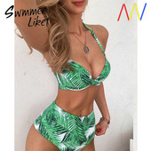 Costum de baie dama cu model floral