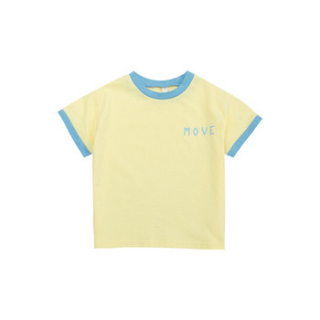Casual παιδικό μπλουζάκι με κοντά μανίκια και στρογγυλή λαιμόκοψη