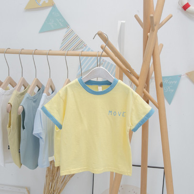Tricou casual pentru copii cu maneca scurta si decolteu rotund
