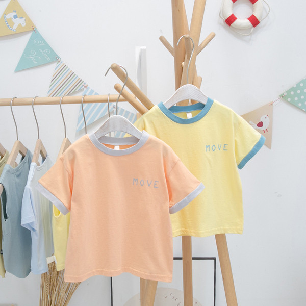 Casual παιδικό μπλουζάκι με κοντά μανίκια και στρογγυλή λαιμόκοψη