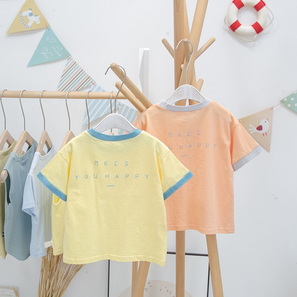 Casual παιδικό μπλουζάκι με κοντά μανίκια και στρογγυλή λαιμόκοψη