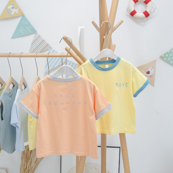 Casual παιδικό μπλουζάκι με κοντά μανίκια και στρογγυλή λαιμόκοψη