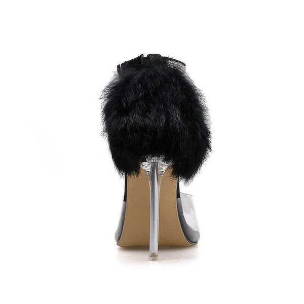 Elegantsed naiste kõrge kontsaga kingad sule ja pandlaga