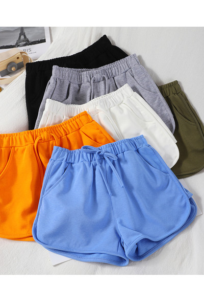 Pantaloni scurți casual dama cu elastic si buzunare