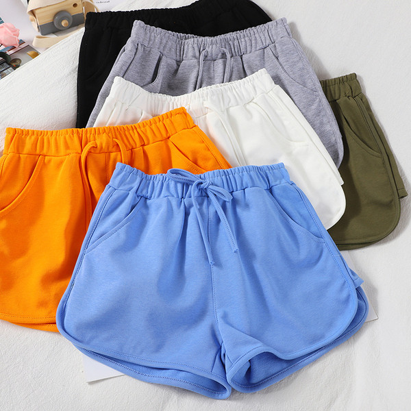 Pantaloni scurți casual dama cu elastic si buzunare