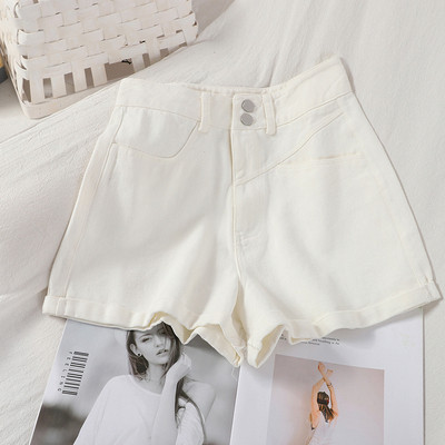 Pantaloni scurti de dama cu buzunare si talie inalta
