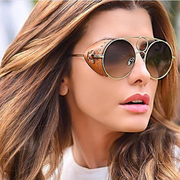 Elegantsed ümara kujuga ja õhukese raamiga naiste päikeseprillid