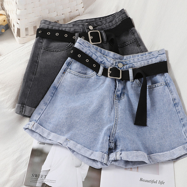 Naiste teksapüksid vööga