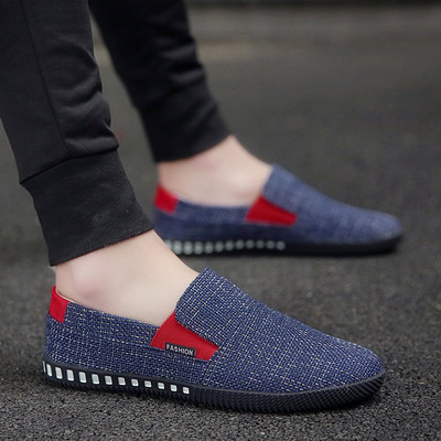 Model nou de mocasini pentru barbati cu talpa joasa din material textil