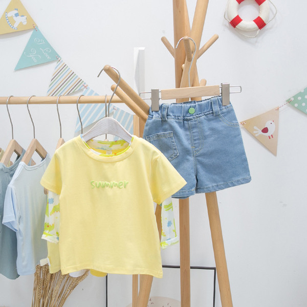 Új modell rövid ujjú gyerek póló fiúknak