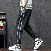 Model nou de pantaloni de primavara cu bordura si elastic