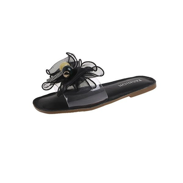 Papuci eleganti de dama cu talpa subtire si panglica