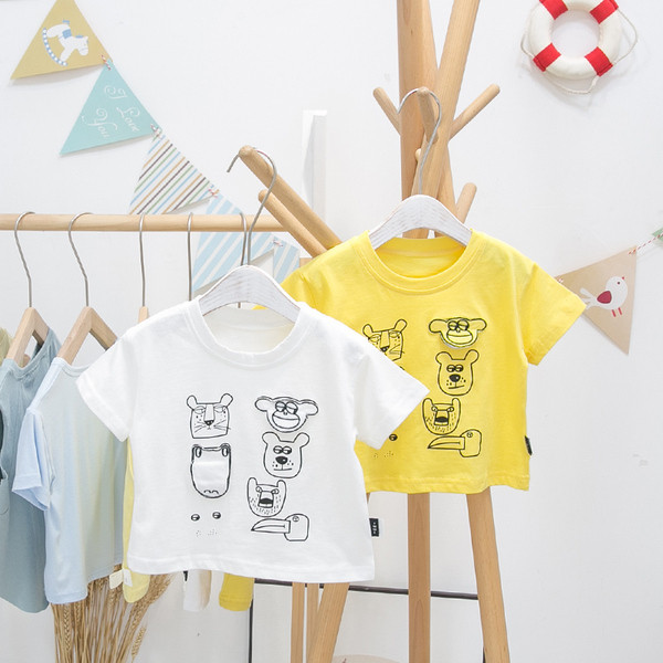 Új modell gyerek blúz kerek nyakkivágással fiúknak