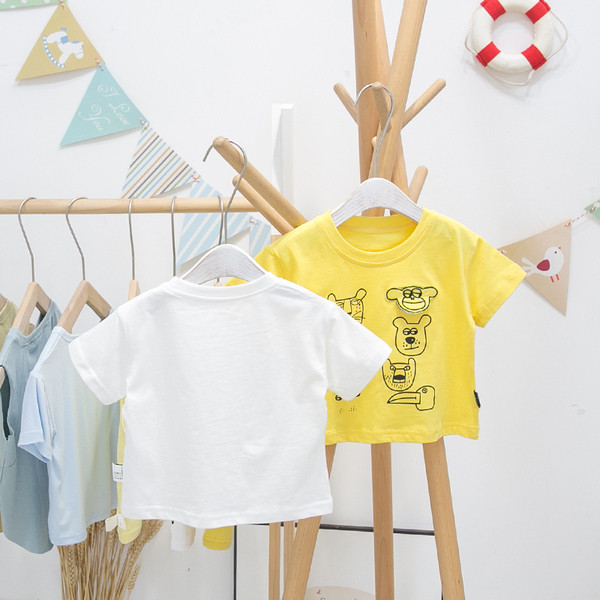 Új modell gyerek blúz kerek nyakkivágással fiúknak