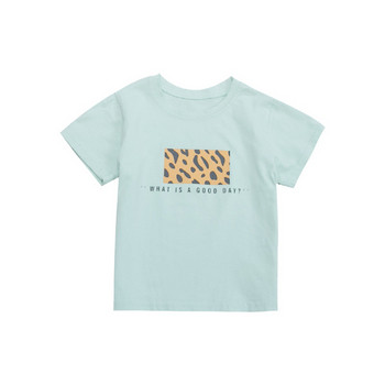 Μοντέρνο παιδικό μπλουζάκι με τύπωμα και κοντά μανίκια για αγόρια