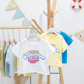 Tricou casual pentru copii cu imprimeu si maneci scurte pentru baieti