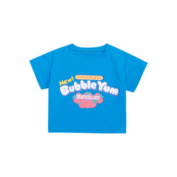 Casual παιδικό μπλουζάκι με τύπωμα και κοντά μανίκια για αγόρια