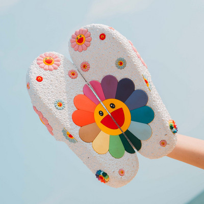 Papuci casual dama cu flori