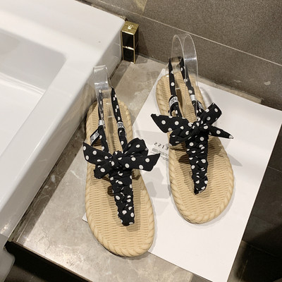 Sandale casual dama cu model floral si elastic