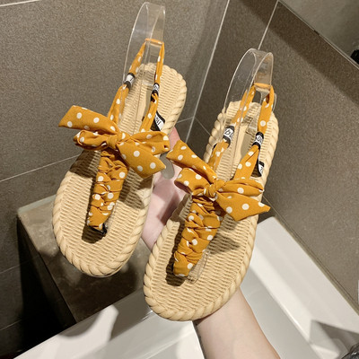Sandale casual dama cu model floral si elastic