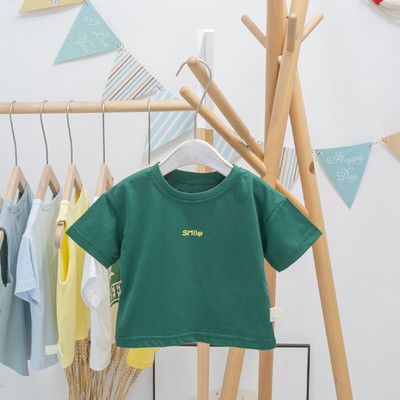 Tricou casual pentru copii cu decolteu rotund pentru baieti