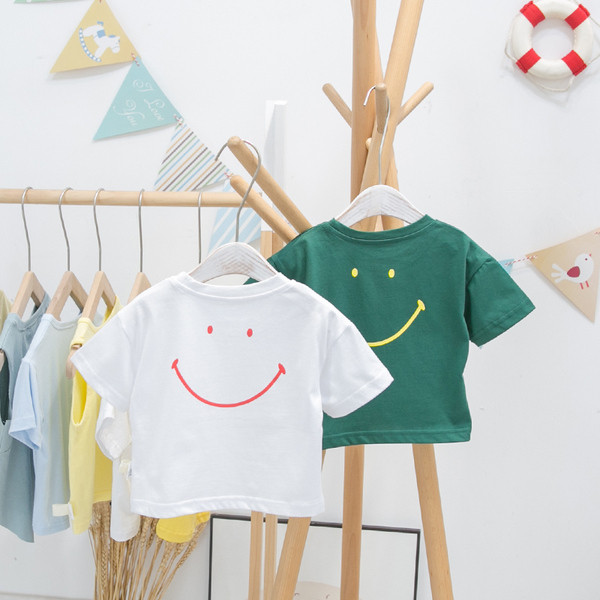 Ümara kaelusega vabaaja laste T-särk poistele