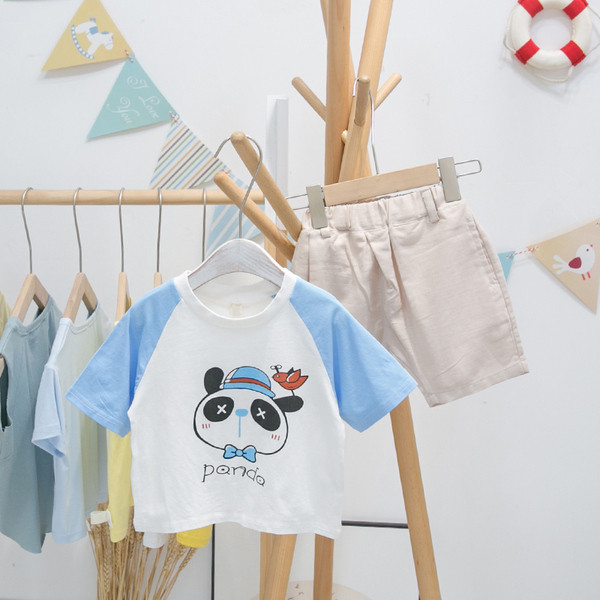 Model nou de tricou pentru copii cu decolteu rotund si maneci scurte