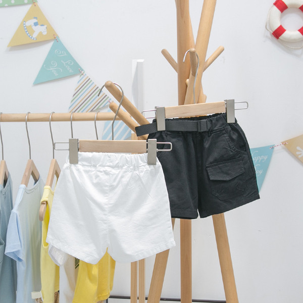 Model nou de pantaloni scurti sport pentru copii cu buzunare si curea