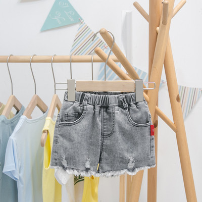 Нов модел детски къси панталони със скъсани мотиви