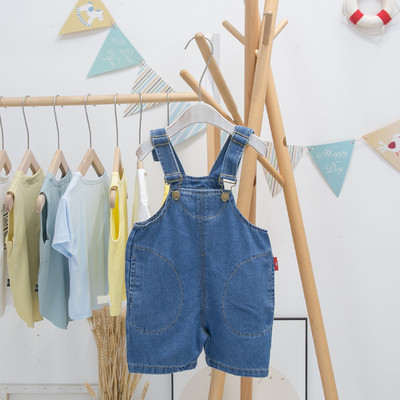 Salopeta scurta pentru copii model nou cu bretele pentru baieti