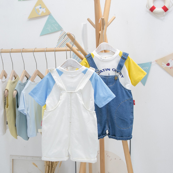 Salopeta scurta pentru copii model nou cu bretele pentru baieti