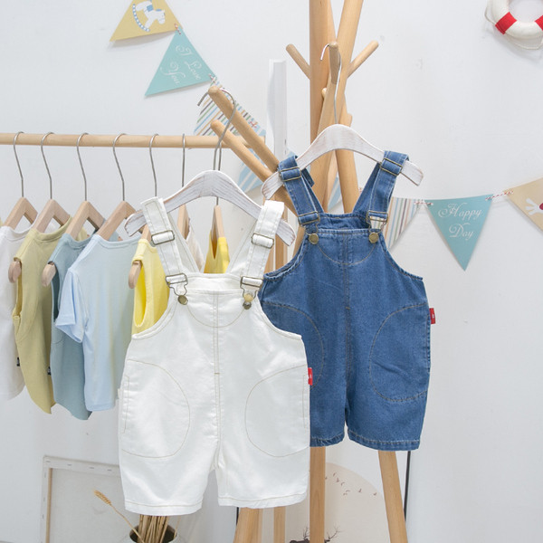 Salopeta scurta pentru copii model nou cu bretele pentru baieti