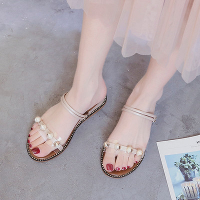 Sandale de dama cu ochiuri metalice si talpa plata