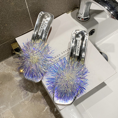 Model NOU papuci de dama din piele lacuita cu toc de 6,5 cm