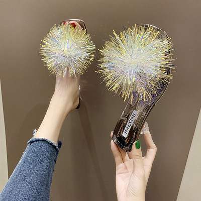 Model NOU papuci de dama din piele lacuita cu toc de 6,5 cm